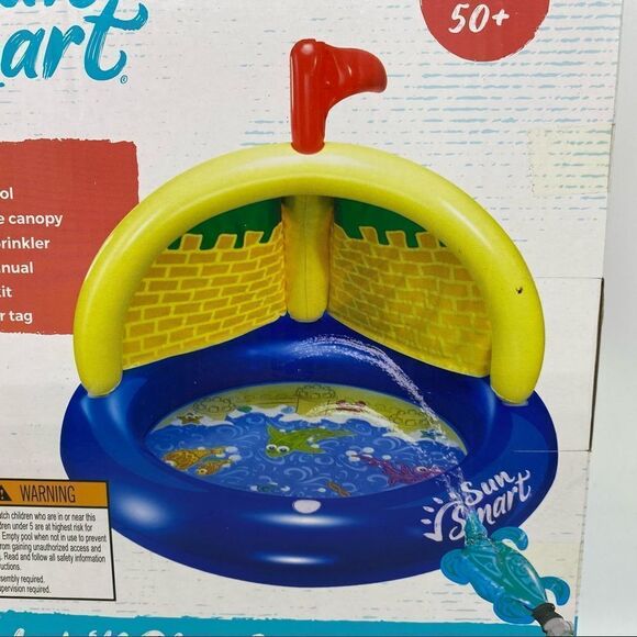 Sun Smart Spray N Play Sandcastle Pool & Turtle Sprinkler For Toddlers NEW - Picture 9 of 10